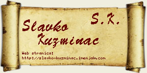 Slavko Kuzminac vizit kartica